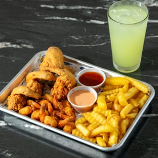 Combo #10: (10 Shrimp & 4 Wings or Leg n' Thigh)