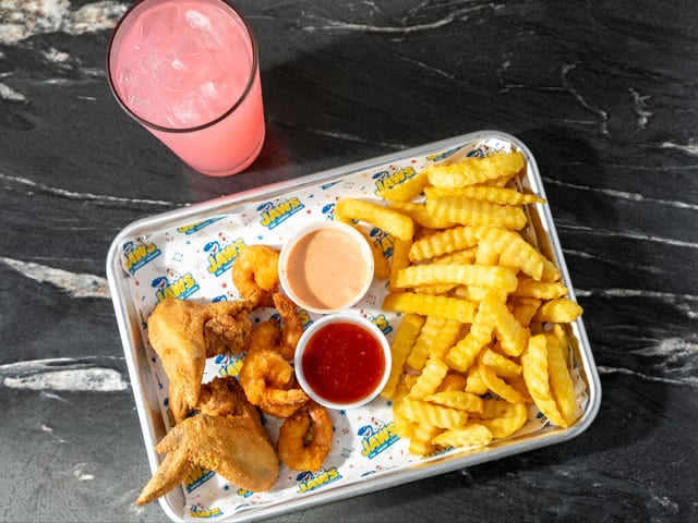 5 Shrimp & 2 Wings.